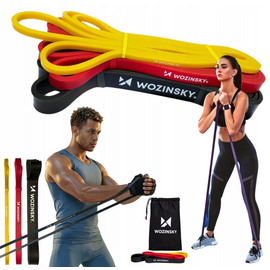 Wozinsky WGO-3 latex resistance bands - 3 pcs.