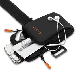 Tech-Protect M7 Universal Sport Armband Case - Black and Orange