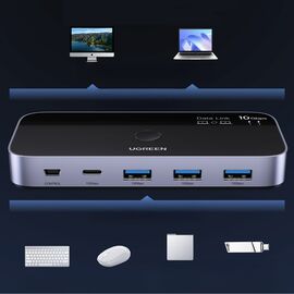 Ugreen switch USB-C USB-A 10Gb/s - gray
