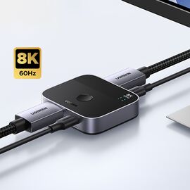 Ugreen DisplayPort/USB-C to USB-C Switch - Gray