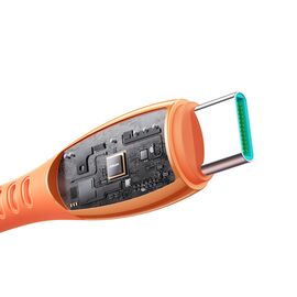 Joyroom S-A59 Vibrant Series 60W USB-C - USB-C Cable 1.2m - Orange