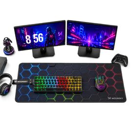 Wozinsky WPD-B800 Gaming Desk Pad 800x300mm Waterproof with Pattern - Black