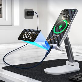 Choetech XCC-1068 PD 60W USB-C - USB-C Cable with Display 1.2 m - Blue