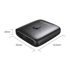 Orico AS2-A1 HDMI Adapter Bi-directional Splitter - Black