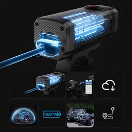AKEEYO 710 Lite sports camera video recorder for bicycle handlebars - black
