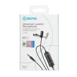 BOYA BY-M1S wired lavalier microphone - black
