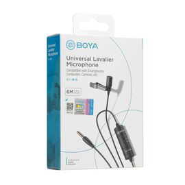 BOYA BY-M1S wired lavalier microphone - black