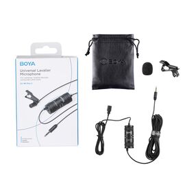 BOYA BY-M1 Pro II Wired Lavalier Microphone - Black