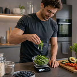 Wozinsky WAK-2252 kitchen scale accurate with large LCD display up to 5 kg - black