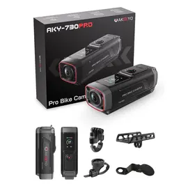 AKEEYO 730Pro 4K Handlebar Video Recorder Sports Camera for Bikes and Motorcycles - Black