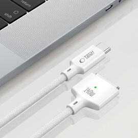 Tech-Protect MMC01 Ultraboost USB-C / USB-C MagSafe 3 140W 200cm Cable for MacBook - White