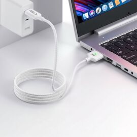 Tech-Protect MMC01 Ultraboost USB-C / USB-C MagSafe 3 140W 200cm Cable for MacBook - White