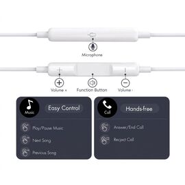 Tech-Protect Ultraboost Core G4 USB-C Wired Headphones - White