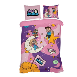 FIRSTGRADE - Jas&Mika Bedsheet Pink - 140 x 200 cm (26-JM-BEDSHEET-PINK) /