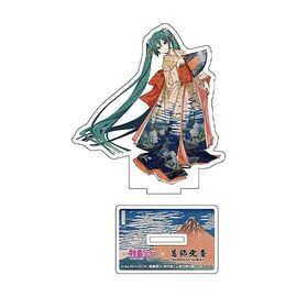 Hatsune Miku x Katsushika Hokusai iXima Die-Cut Acrylic Stand Fine Wind, Clear Morning 10 cm (5)