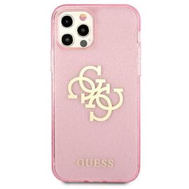 Guess GUHCP12LPCUGL4GPI iPhone 12 Pro Max 6,7" r&Atilde;&sup3;&Aring;&frac14;owy/pink hard case Glitter 4G Big Logo - Apple Cases - Cases - Techbox