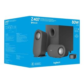 Logitech - Z407 Computer Speakers with Subwoofer and Bluetooth Connection - Graphite / Computers | Techbox
