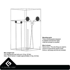 Floating Grip Xbox Series X Wall Mount Black / Xbox Series X - S Accessories - Series X - Techbox