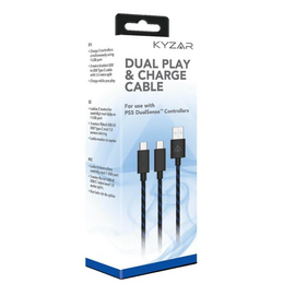 Kyzar Play and charge cable for PS5 / PlayStation 5 - PlayStation 5 - PlayStation 5 - Accessories - Chargers - Kyzar - Standa...