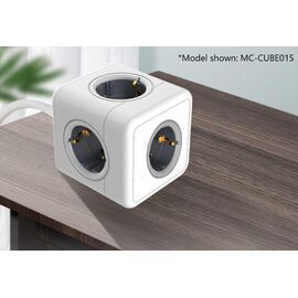 MicroConnect - 4 Way Schuko, 2 USB A Ports, 1 USB-C Port, Power Cube - With 1,5m Cable / Electronics