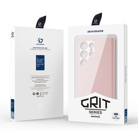 Dux Ducis Grit case for Samsung Galaxy S23 Ultra elegant cover made of artificial leather MagSafe pink - Samsung Cases - Cases - Techbox