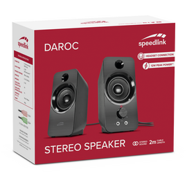 Speedlink - DAROC Stereo Speaker, black / Computers | Techbox