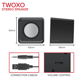 Speedlink - TWOXO Stereo Speakers, black / Computers | Techbox