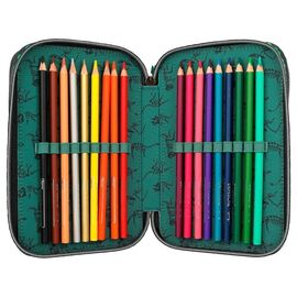 Dino World - Triple Pencil Case - Green With 3D Effect - ( 0412475 ) / Toys |  Techbox