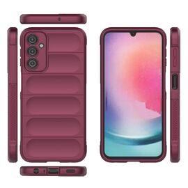 Magic Shield Case for Samsung Galaxy A24 4G flexible armored cover burgundy | Techbox