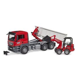 Bruder - MAN TGS truck with roll-off container & Schäffer yard loader (03767) / Toys - Αταξινόμητα -  - Techbox
