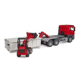 Bruder - MAN TGS truck with roll-off container & Schäffer yard loader (03767) / Toys - Αταξινόμητα -  - Techbox