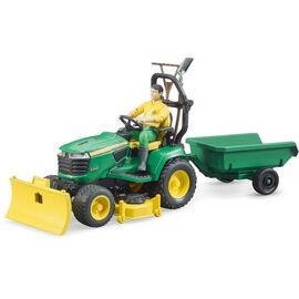 Bruder -  BWorld John Deere Lawn Tractor with trailer and gardener (BR62104) / Toys