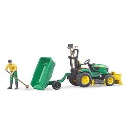 Bruder -  BWorld John Deere Lawn Tractor with trailer and gardener (BR62104) / Toys