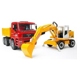 Bruder - MAN TGA construction truck and Liebherr Excavator (BR2751) / Toys