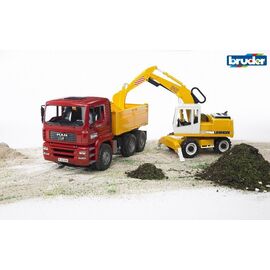 Bruder - MAN TGA construction truck and Liebherr Excavator (BR2751) / Toys