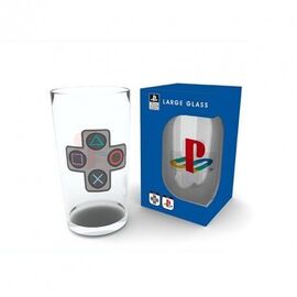 PLAYSTATION - Large Glass - 400ml - Buttons - box / Fan Shop and Merchandise |  Techbox