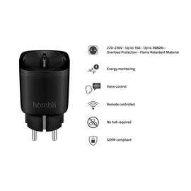 Hombli - Smart Socket (EU), Black / Home and Kitchen
