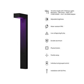 Hombli - Smart Outdoor Pathway Light, Black (single) / Electronics