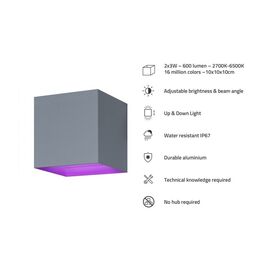 Hombli - Smart Outdoor Wall Light V2, Grey / Electronics - Αταξινόμητα -  - Techbox