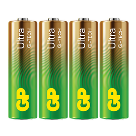 GP - Ultra Alkaline AA Batteries, 15AU/LR6, 1.5V, 4-Pack / Electronics