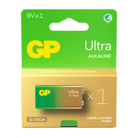 GP - Ultra Alkaline 9V Battery, 1604AU/6LF22, 1-Pack / Electronics