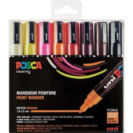 Posca - PC5M - Medium Tip Pen - Warm colors, 8 pc / Toys - Αταξινόμητα -  - Techbox