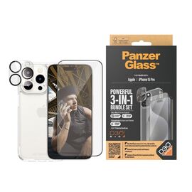 PanzerGlass - 3-i-1 Protection Pack - Apple iPhone 15 Pro / Electronics | Techbox