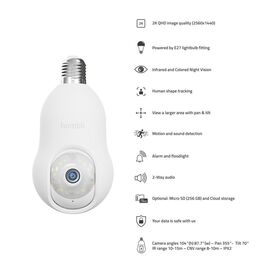 Hombli - Smart Bulb Cam, White / Electronics