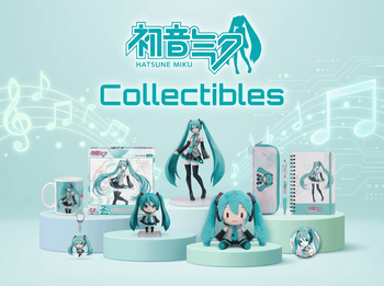 Hatsune Miku Collectibles banner: φιγούρα, plush, κούπα, puzzle, μπρελόκ, κασετίνα Hatsune Miku | Techbox