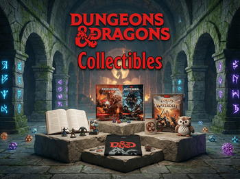 Dungeons & Dragons Collectibles banner: Player's Handbook, Monster Manual, dice sets, miniatures, board games, κούπα, t-shirt, μπρελόκ, plush | Techbox