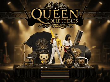 Queen συλλεκτικά – φιγούρες Freddie Mercury, Brian May, Queen Funko-style pop, t-shirt, κούπα, αφίσα, μπρελόκ, βινύλιο | Techbox