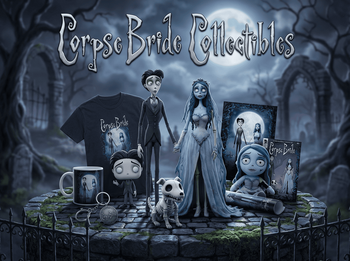 Corpse Bride συλλεκτικά – φιγούρες Emily, Victor, Scraps, Funko-style pop, t-shirt, κούπα, αφίσα, μπρελόκ, plush, comic book | Techbox