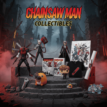 Chainsaw Man collectibles – figures, manga, Funko Pop, t-shirts, gadgets, posters, keychains, puzzles | Techbox