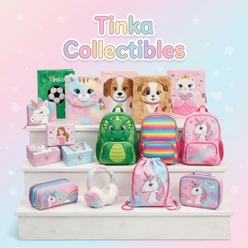 Tinka Collectibles – photorealistic Techbox προϊόντα (plush diaries, πορτοφόλια, jewelry boxes, σχολικές τσάντες, pencil case, earmuffs, gymbag, lunch box | Tehbox